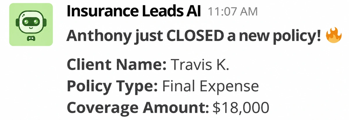Illustrative lead notification example